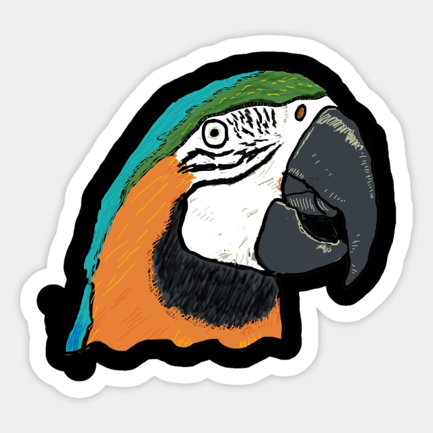 Parrot Sticker by Mark Ewbie